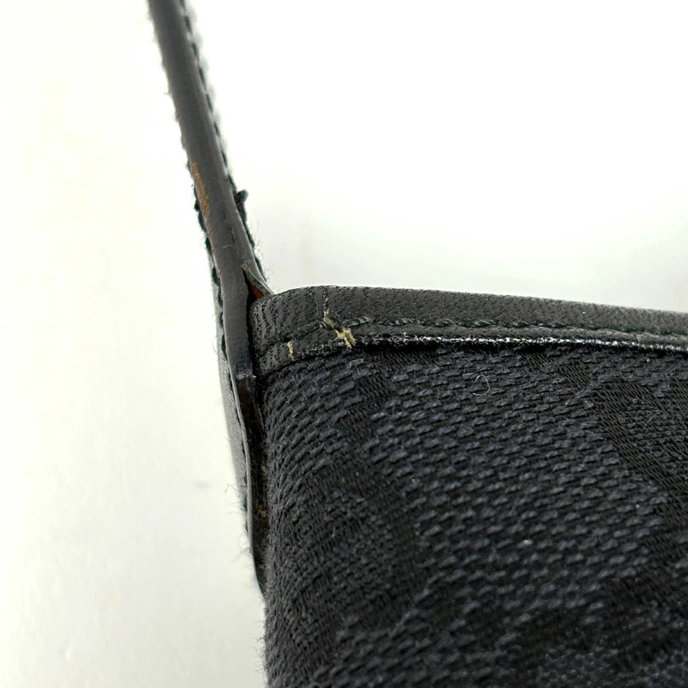Gucci Jackie Shoulder Bag GG Handbag One Shoulder Hobo Canvas Black - Picture 4 of 7